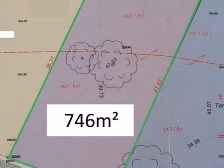 terrain 746m2 athée
