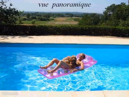 dordogne- le fleix proche bergerac maison f5  piscine avec vue imprenable
