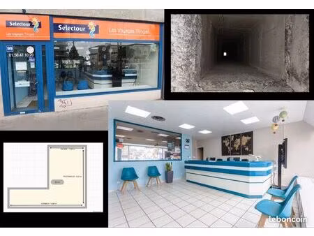 local -- avec extraction (présente) + terrasse possible -- 59 m² – emplacement stratégique