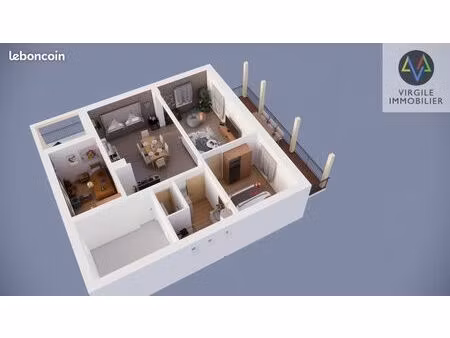 appartement 3 pièces 67 m²
