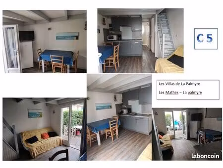 les mathes / t2 de25 m² de plain-pied avec jardinet  une chambre en mezzanine  jardin et p