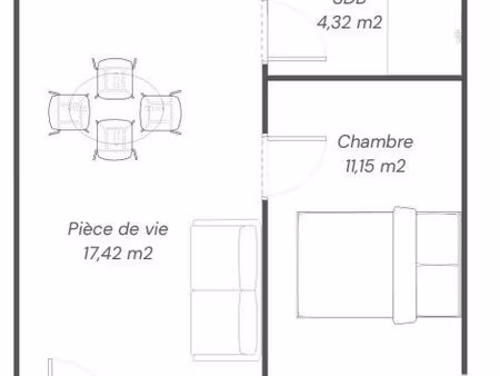 appartement 2 pièces 33 m²