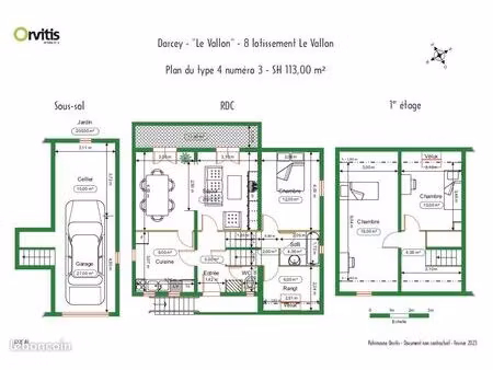 pavillon 4 pièces 113 m²