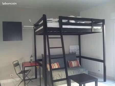 studio meublé avec terrasse  jardin et parking – quartier porte royale – 628 charges compr