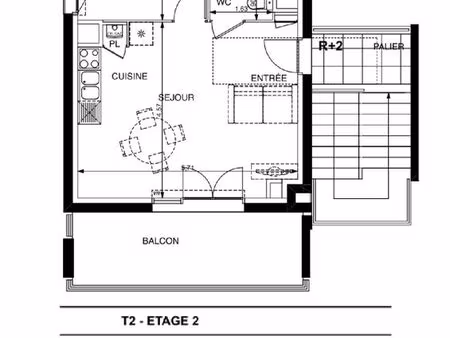 appt.t2 de 42 67m². normes bbc à seysses