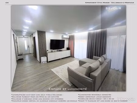 belle maison entièrement rénovée – 83 m² – gallargues-le-montueux