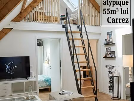 magnifique t3 de 55m² avec mezzanine et cachet – quimper proche centre (chauffage & eau in