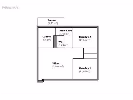 appartement 3 pièces 61m2 quartier saint cyprien/fer à cheval
