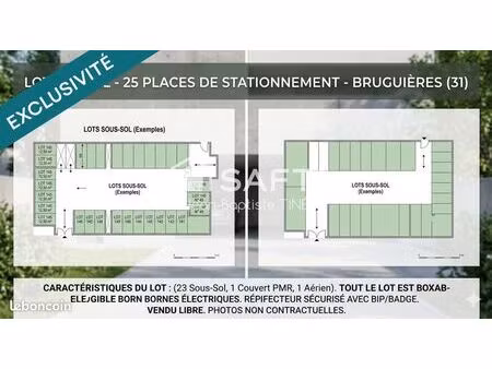 parking/box 312 m² bruguieres