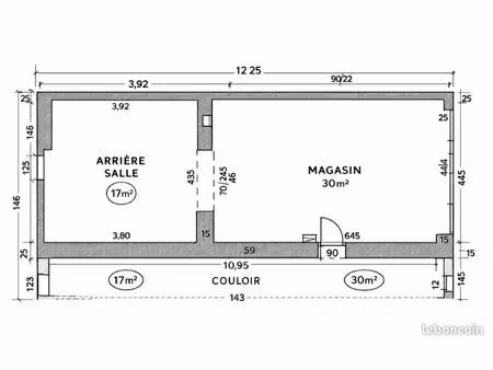 location garage 47m2