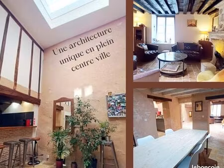 hyper-centre châteauroux – maison de caractère atypique – 188 m² – 4 chambres – 2 terrasse