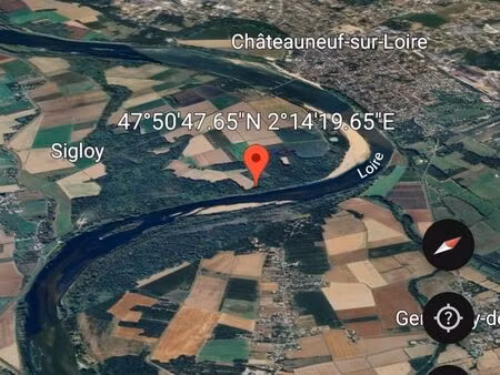 vds terrain boisé bord de loire