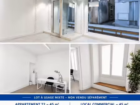 lot appartement+local commercial idéal investisseur