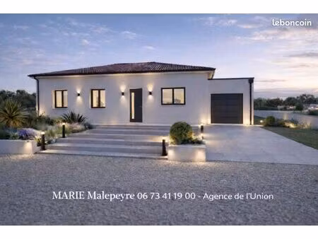 montastruc-la-conseillère : maison contemporaine 100 m² + terrain 700 m²