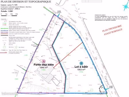 terrain constructible 1953 m² avec permis accepté – potentiel 2 maisons – opportunité rare