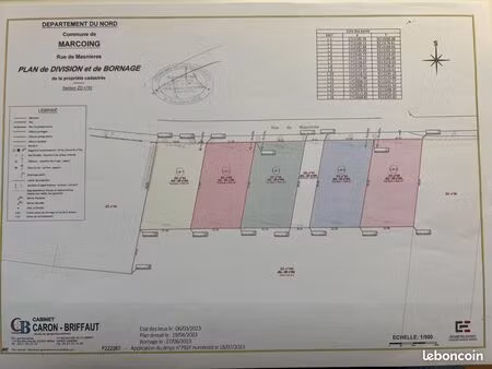terrain 826 m² marcoing