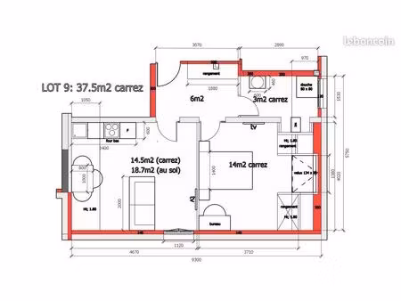 appartement à vendre en plateau 2 pièces 37 5m2 vue mer