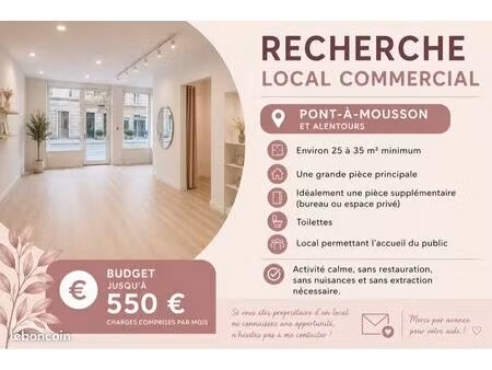 recherche local commerciale à louer pont à mousson et alentours