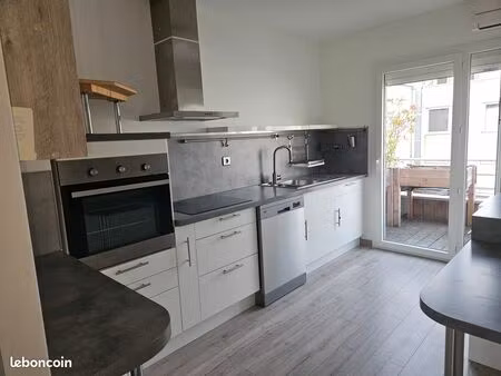 t3 66m² dernier étage – traversant nord-sud - terrasse & balcon - vue 4 massifs - option g