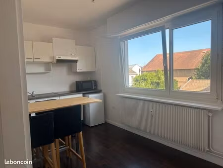 haguenau centre – t1bis (2 pièces) meublé rénové 34 56 m²+cave