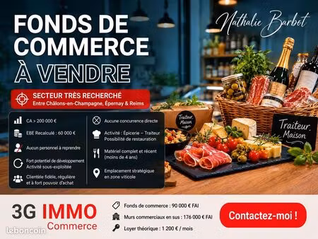 vente fonds de commerce | fonds de commerce | 80 m² | châlons-en-champagne