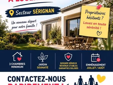 sérignan recherche location à l’année