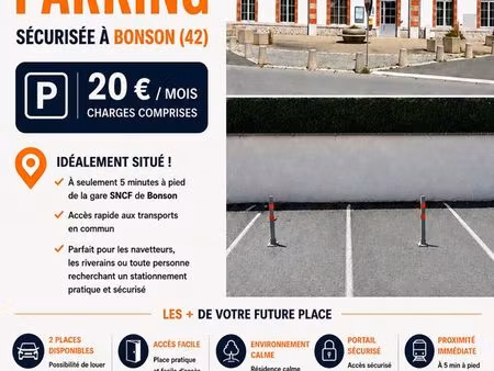 location place de parking à côté de la gare