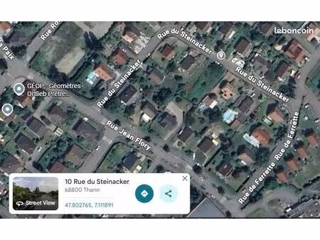 terrain 8.13 ares viabilisé à thann