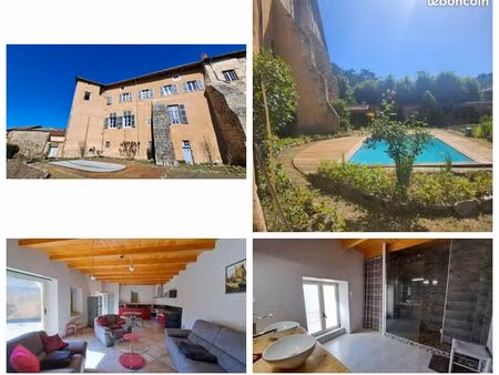 ensemble immobilier : app. privatif de charme + app. locatifs + gîte +garage 140 m2 + jard