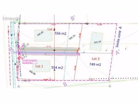 vente terrain 3 lots disponible viabilisé