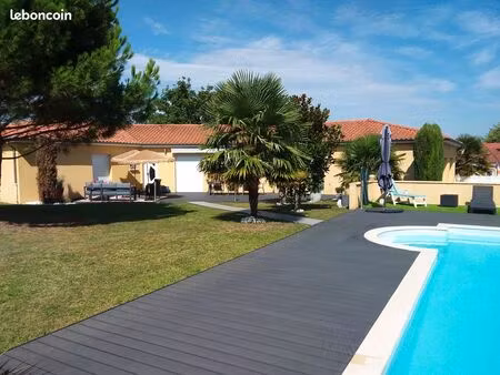maison plain pied + piscine