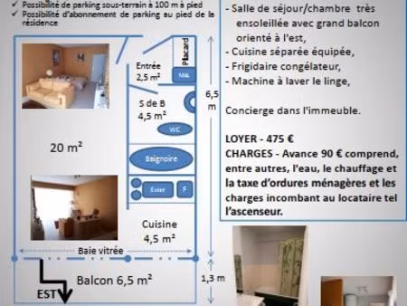 t1 meuble bld des pyrenees pau