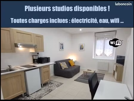 studio meublé charges inclues (élec  eau  wifi…)