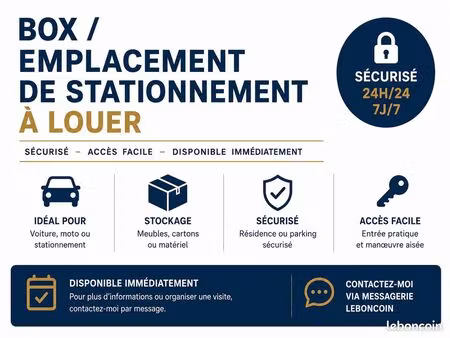 location de box de stockage sécurisé