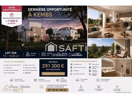appartement 3 pièces 74 m²