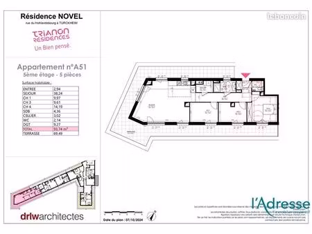 appartement 5 pièces 94 m²
