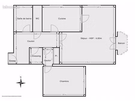appartement 2 pièces 58 m²