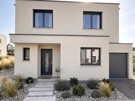 maison à toit plat hésingue 110 m² avec sous-sol et garage accolé