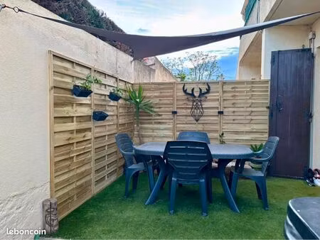 à vendre – appartement t3 de 39 33 m² avec jardin privatif  cave et parking – canet plage