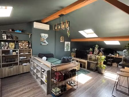 ? appartement esprit loft sous les toits – 77 m² au sol avec jardin privatif – castres