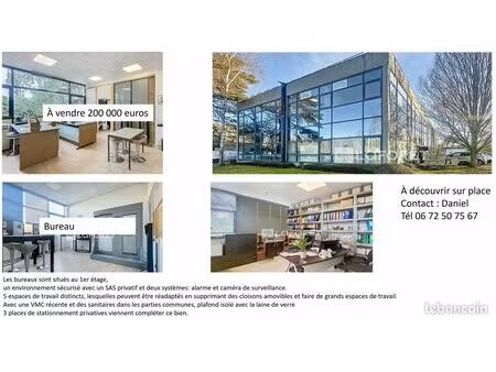 vendre les bureaux 101m² et 3 places de parking