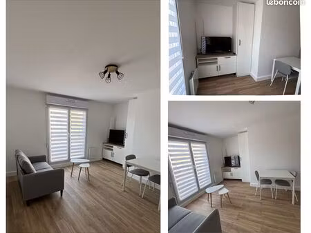 appartement meublé 32m² - parking privé sécurisé -1 chambre - centre-ville