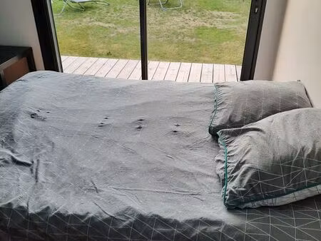 chambre avec kitchenette et salle de bain pour étudiant