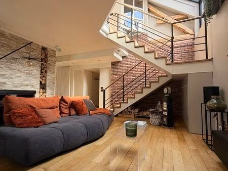 duplex de caractère esprit loft 100 m² – 3 chambres - stationnement - cave - proche fronti