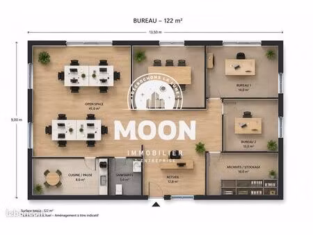 bureaux 122 m² réalmont