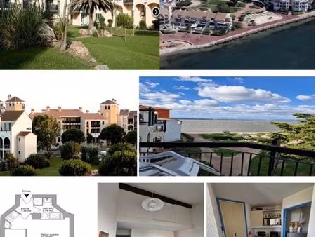 le barcarès  bord de mer appartement avec piscine et vue sur le lac  proche perpignan