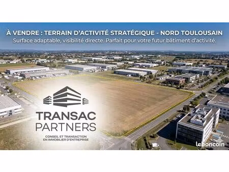 terrain à bâtir — >11 000 m² — périphérie nord toulousaine foncier d'activité rare · dispo