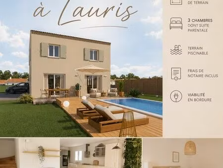 lauris terrain 875 m² + maison 90 m²