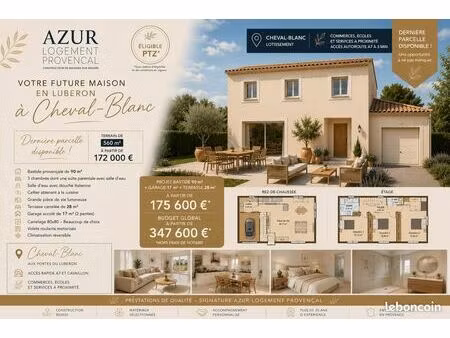 cheval-blanc terrain 560 m² + bastide 90 m²