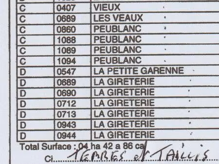 23 parcelles bois taillis terre